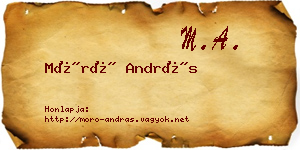 Móró András névjegykártya